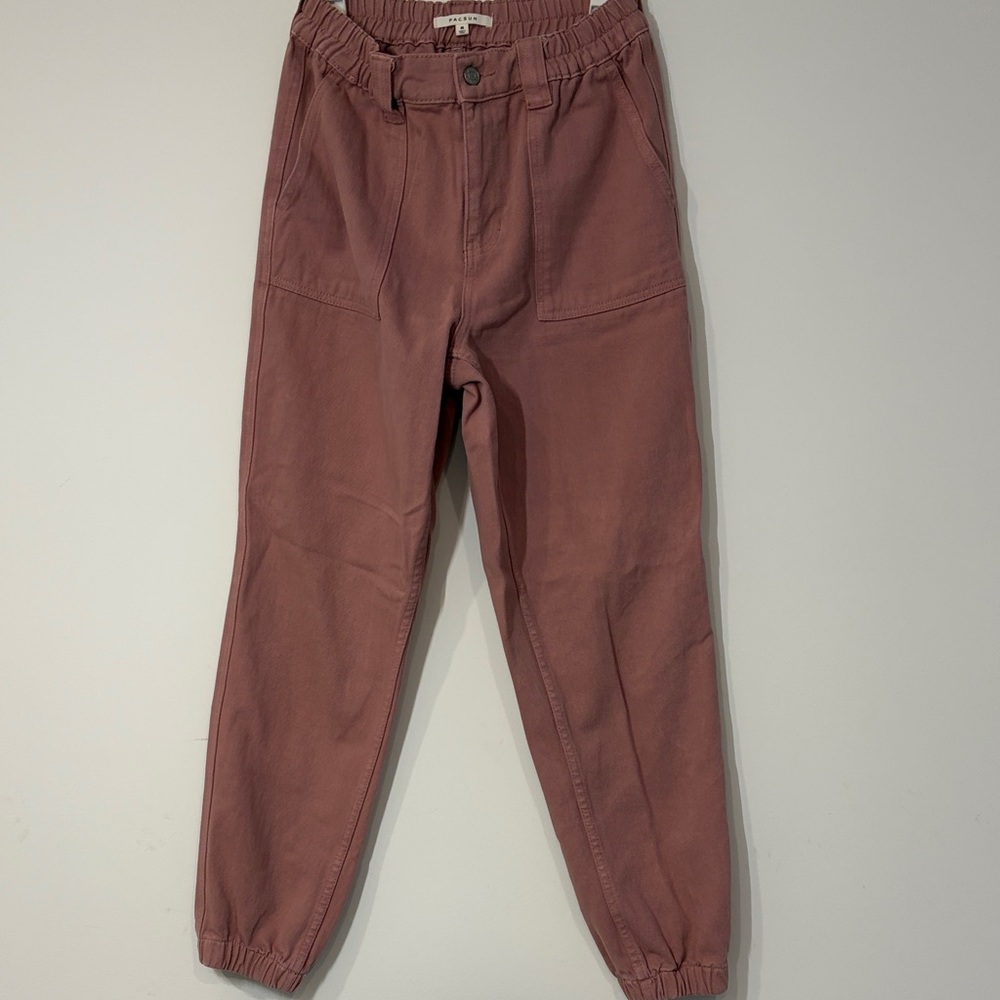 PACSUN Women’s Dusty Rose Elastic Waist Joggers